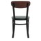 Emma and Oliver Yara Industrial Dining Chair with Rolled Steel Frame and Solid Wood Seat - 500 lbs. Static Weight Capacity
